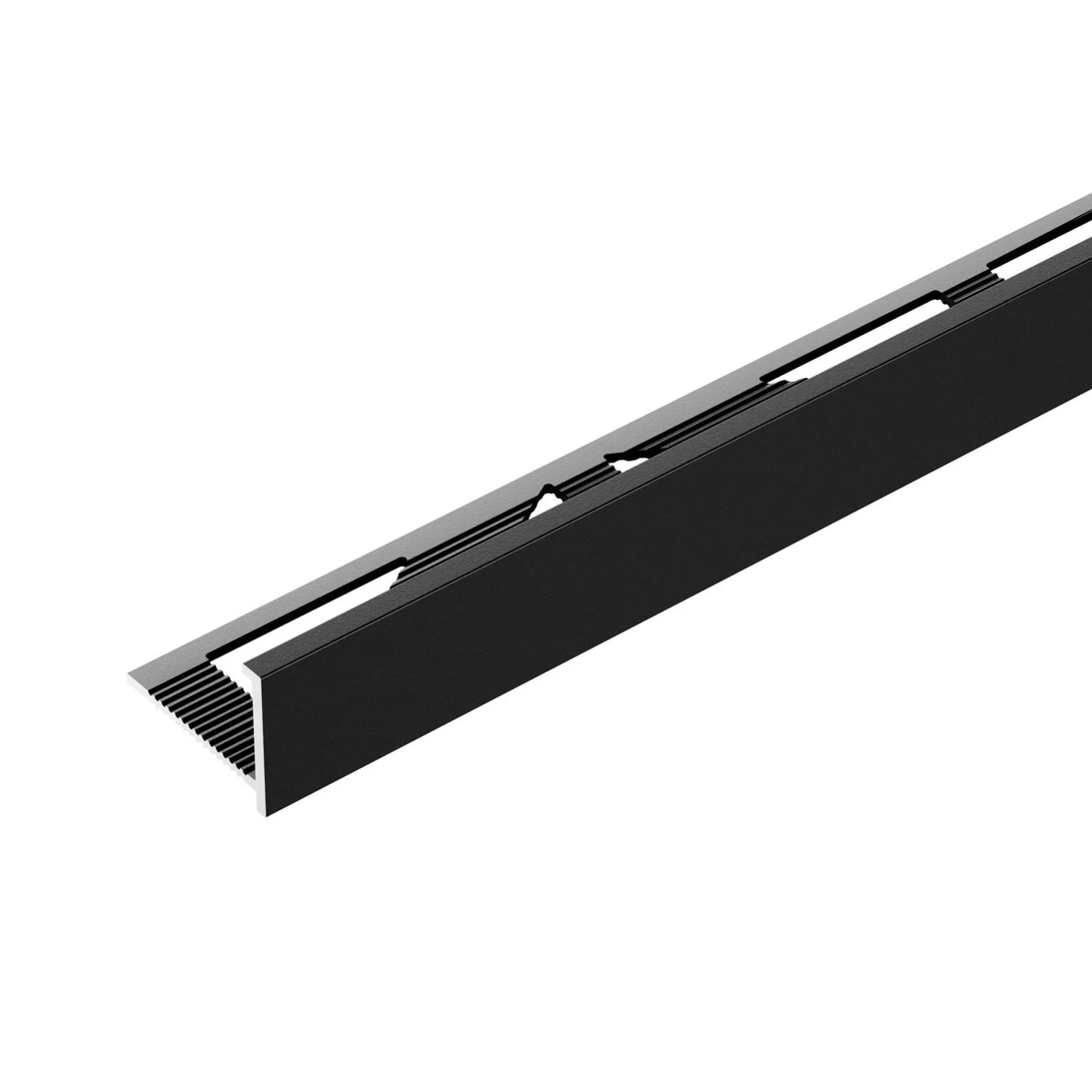 Cezar Profil aluminiowy do glazury krawędziowej Czarny 8x1x2500 mm