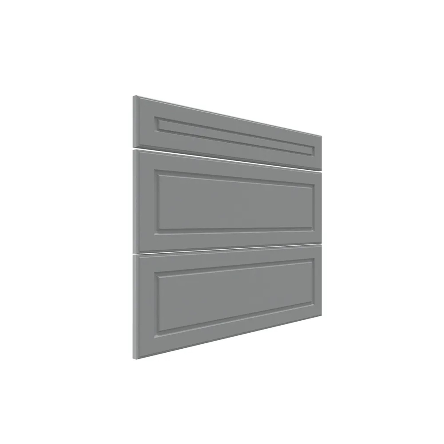 Trzy fronty do szafki z szufladami Modena 80 cm szary mat