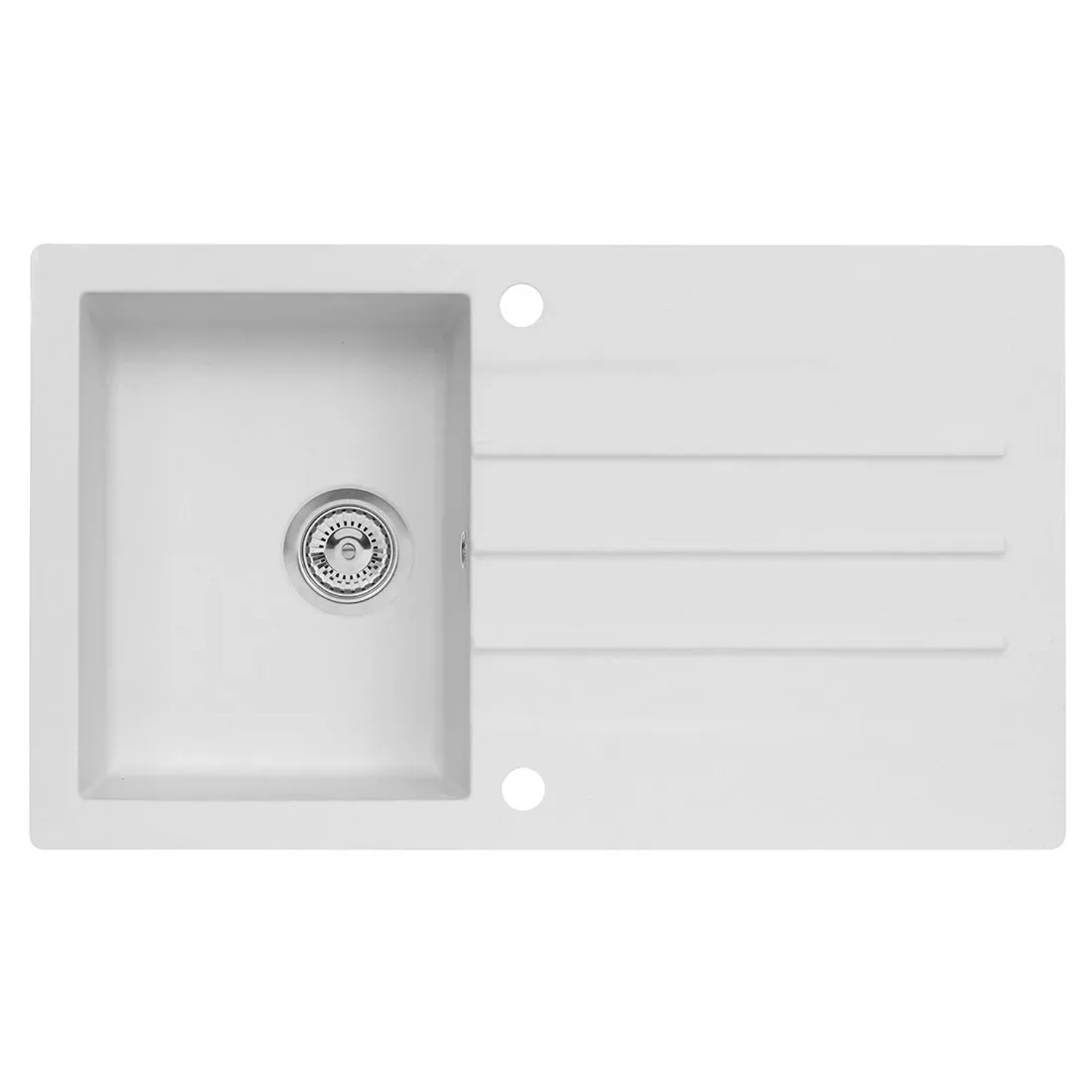 Zlewozmywak Mojito 1-kom. z ociekaczem, biały 86x50 cm