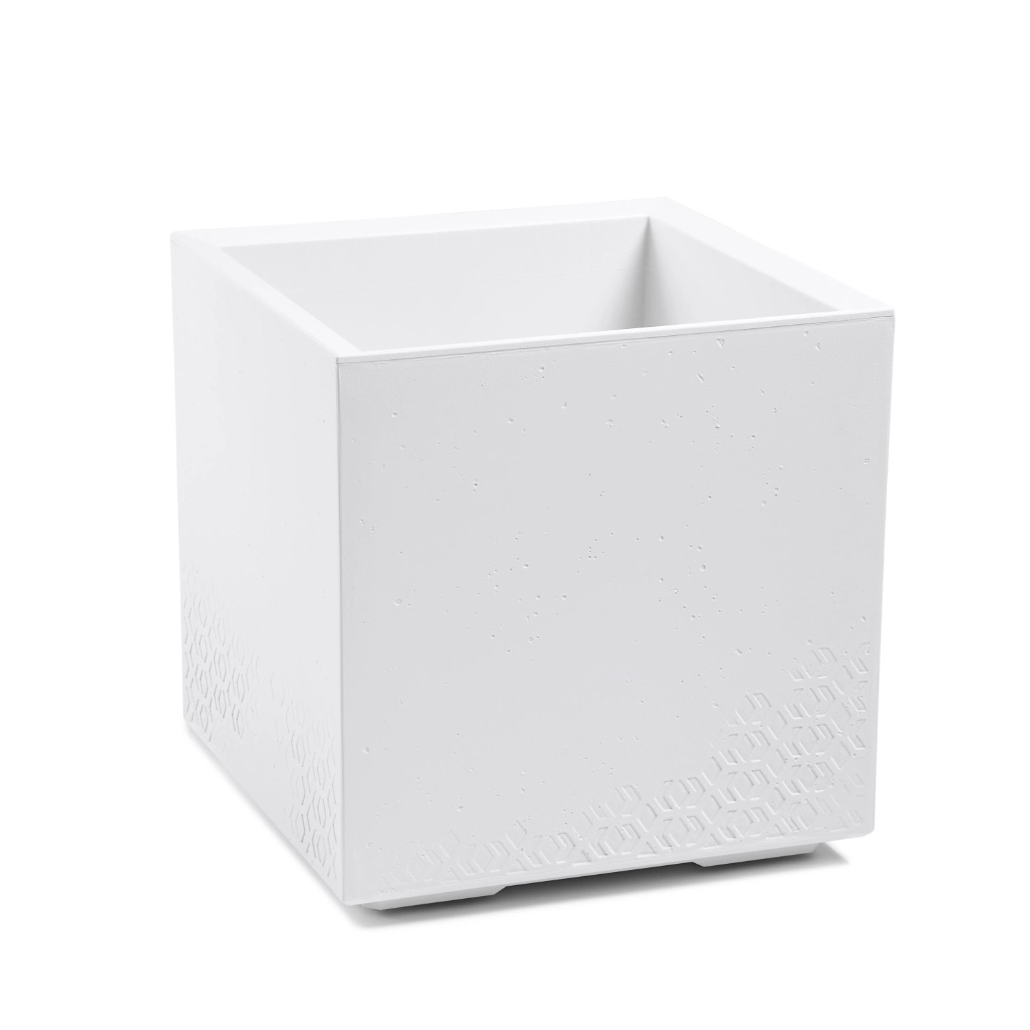 Kwietnik Karo beton kremowy - 40 cm