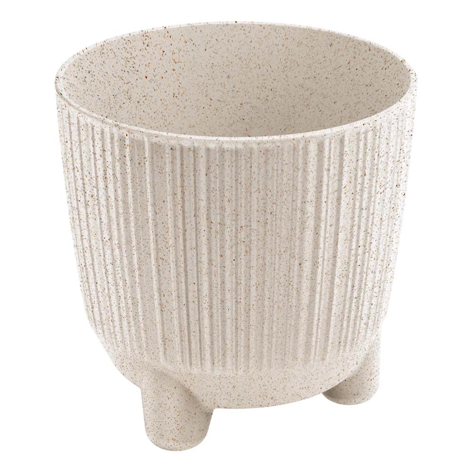 Prosperplast Doniczka Ryfo N Wood biała - 11 cm