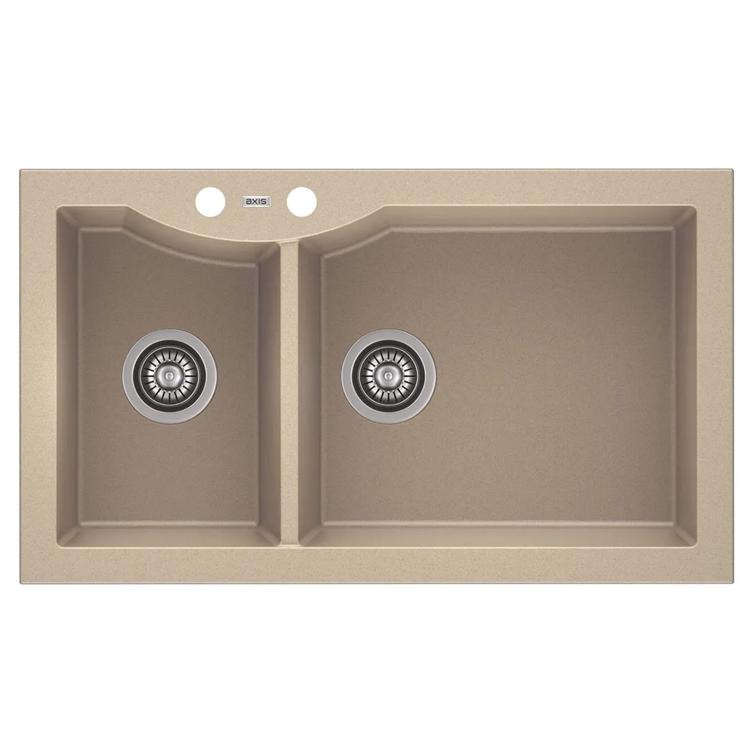 Zlewozmywak Respect 14 2-kom. beżowy 86x50 cm