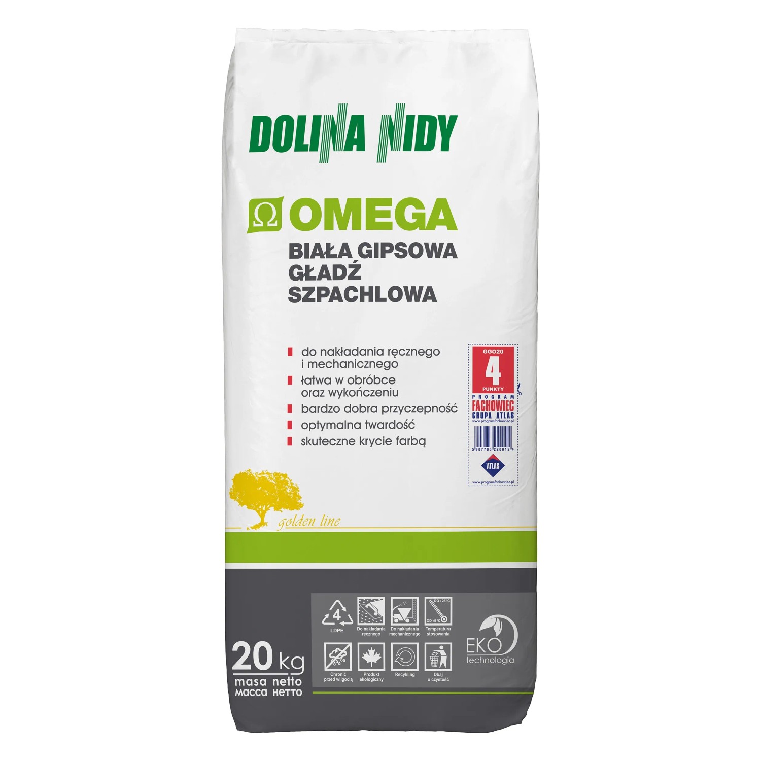 Dolina Nidy Omega biała gipsowa gładź szpachlowa 20 kg