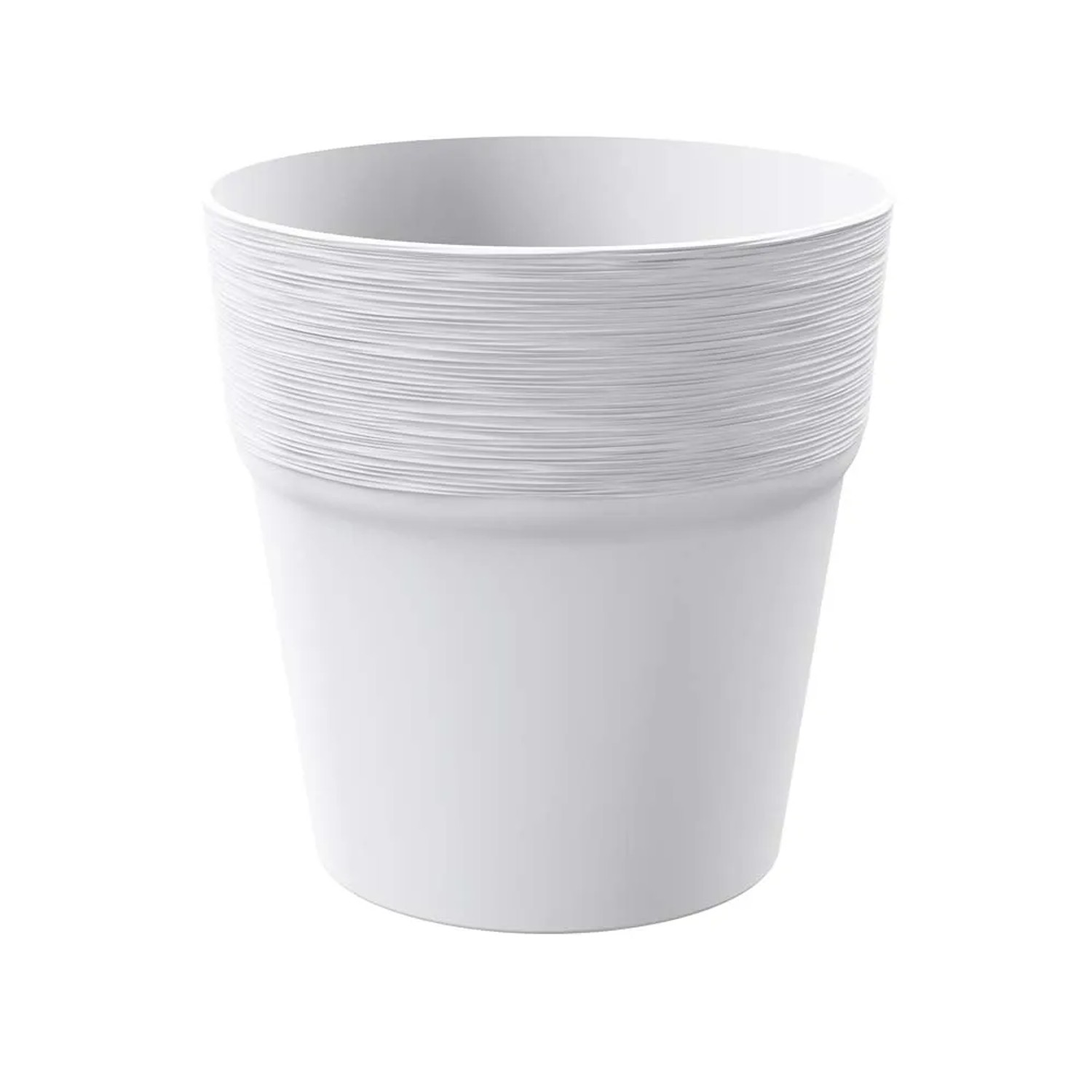 Prosperplast Doniczka Furu biała - 17,5 x 18 cm