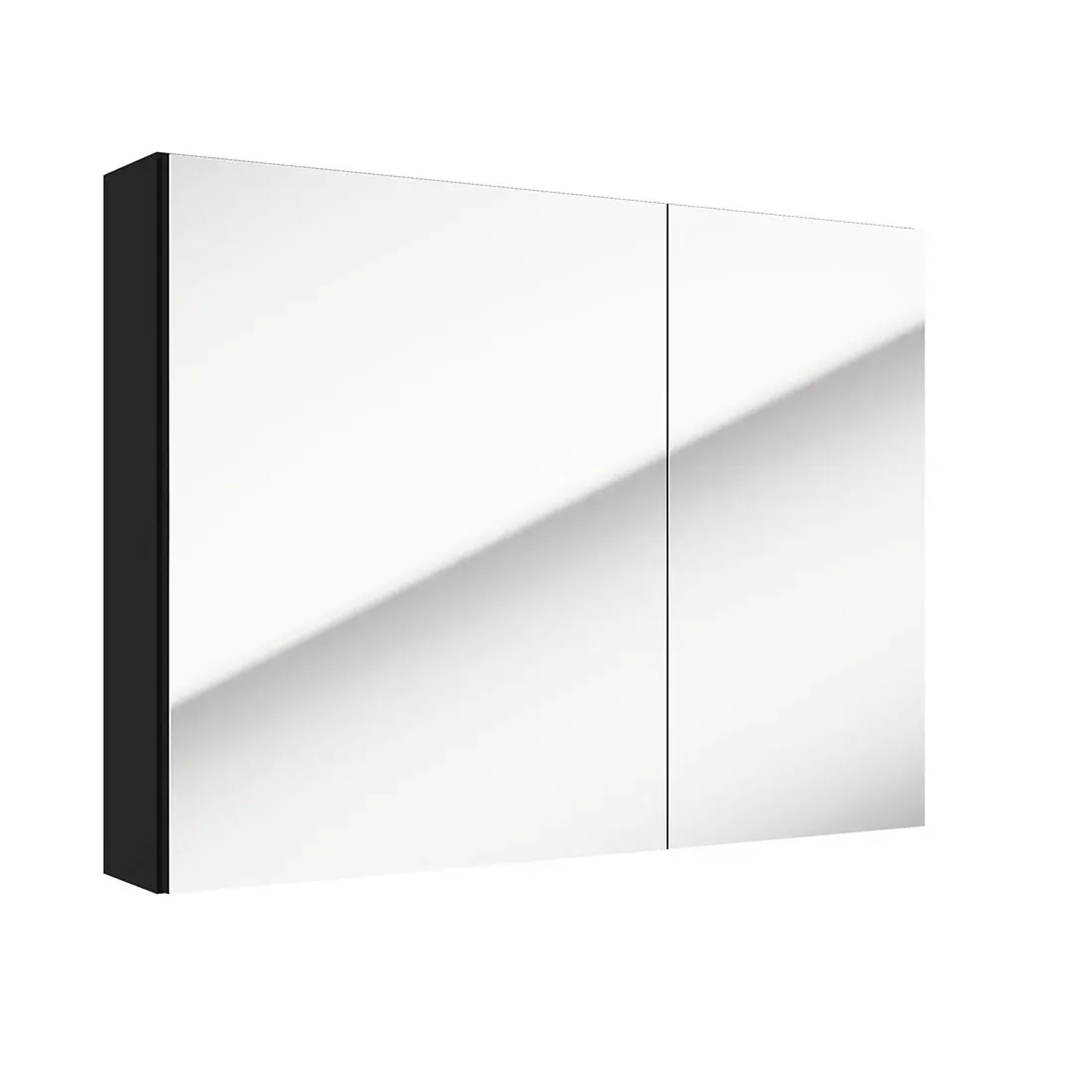 Defra Szafka Metro 2-drzwiowa z lustrem 80 cm czarny mat