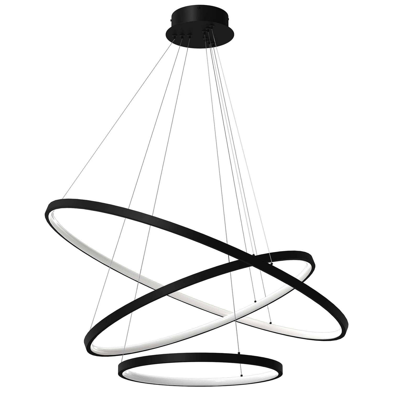 MiLAGRO Lampa wisząca LED Hoop 93W 4000K 4650lm czarna