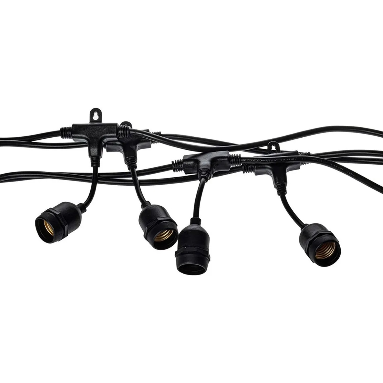 Eko-Light Girlanda ogrodowa 10xE27 czarna - bez żarówek 10 m