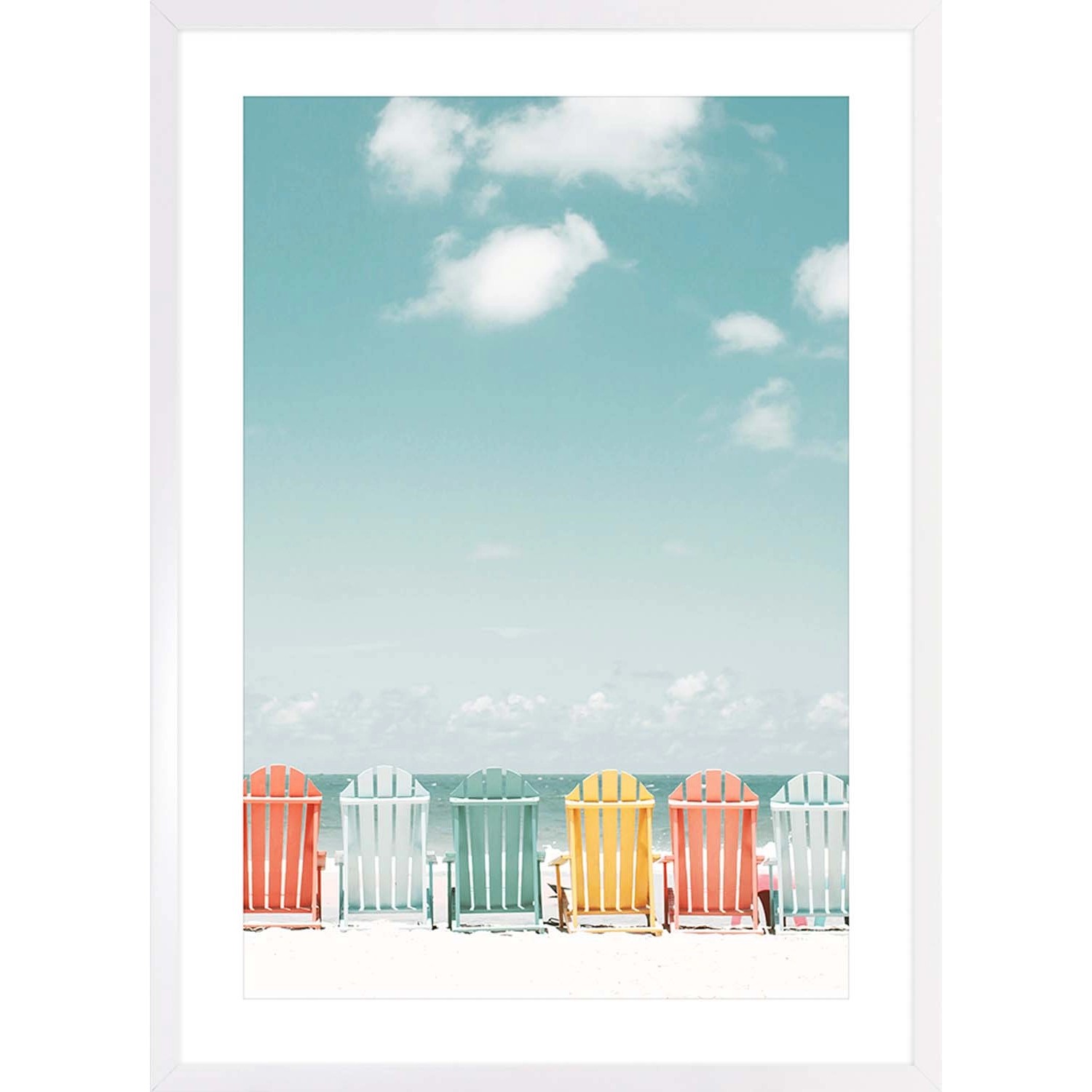 ARS LONGA Obraz BEACH CHAIRS 53 x 73 cm