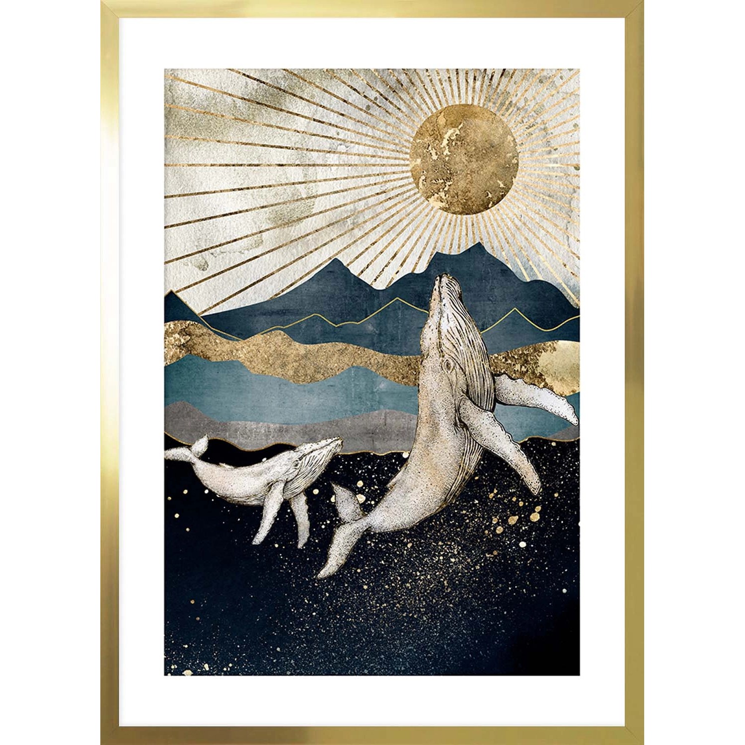 ARS LONGA Obraz WHALE IN THE SUN 53 x 73 cm