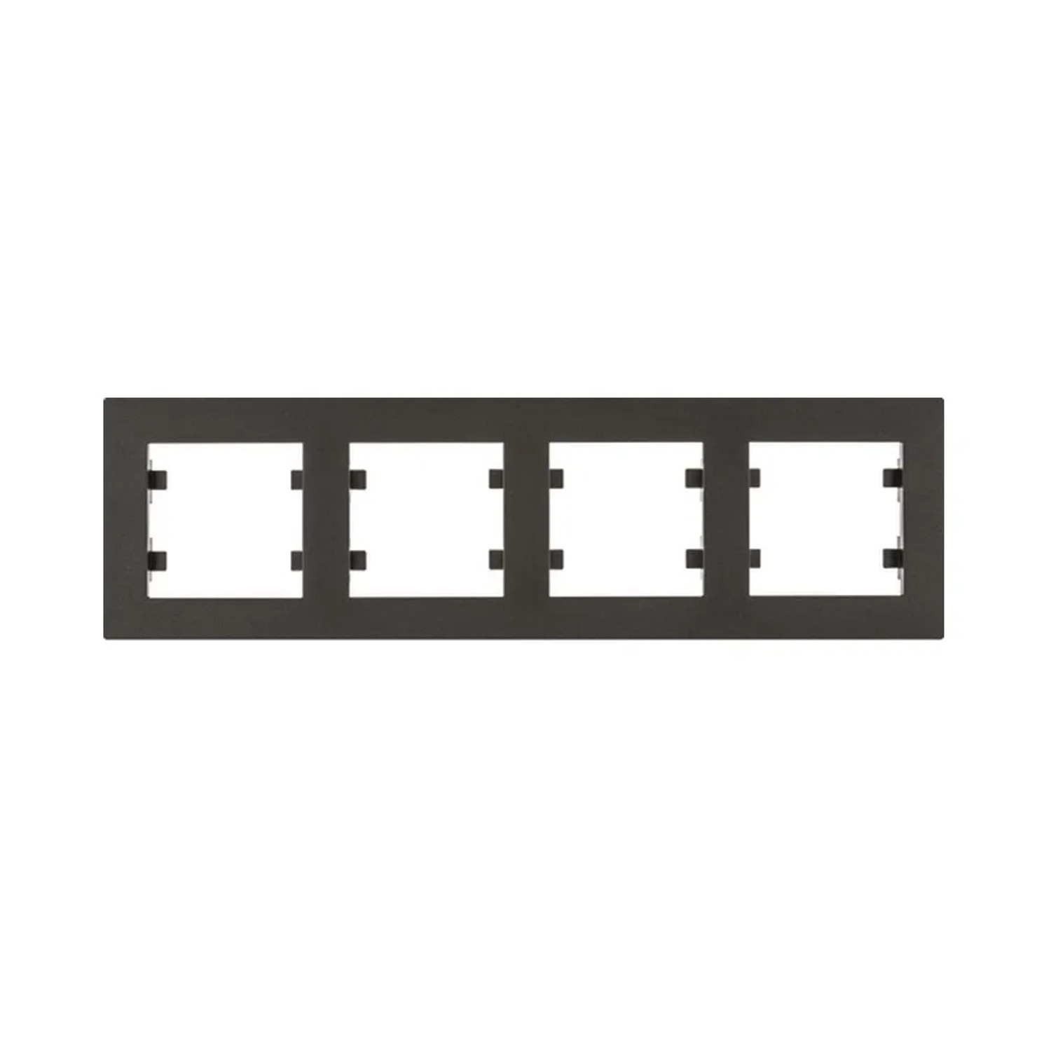 Ramka Lumina 4-krotna pozioma srebrna