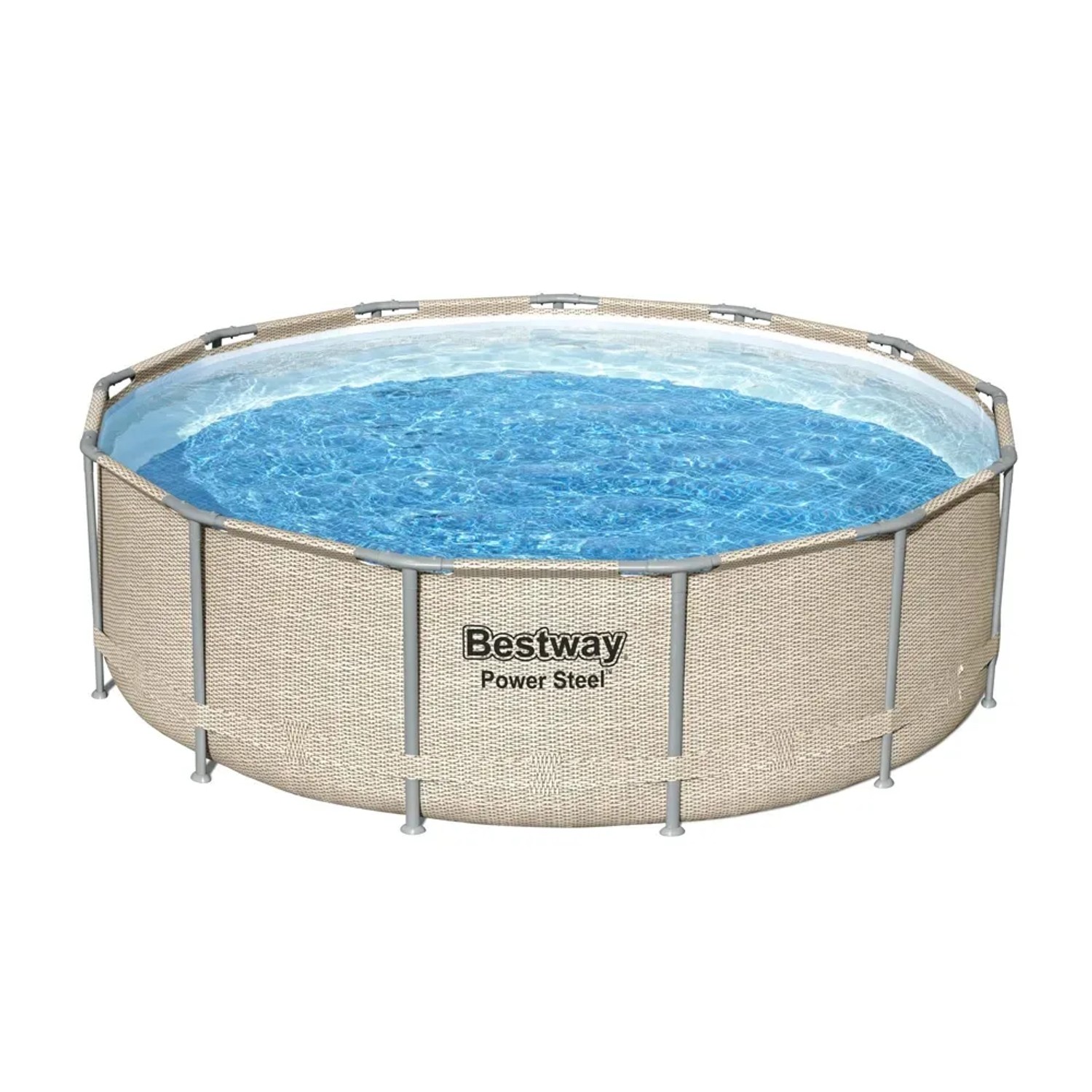 Basen na stelażu Power Steel okrągły z namiotem - śr. 396 cm, wys. 107 cm