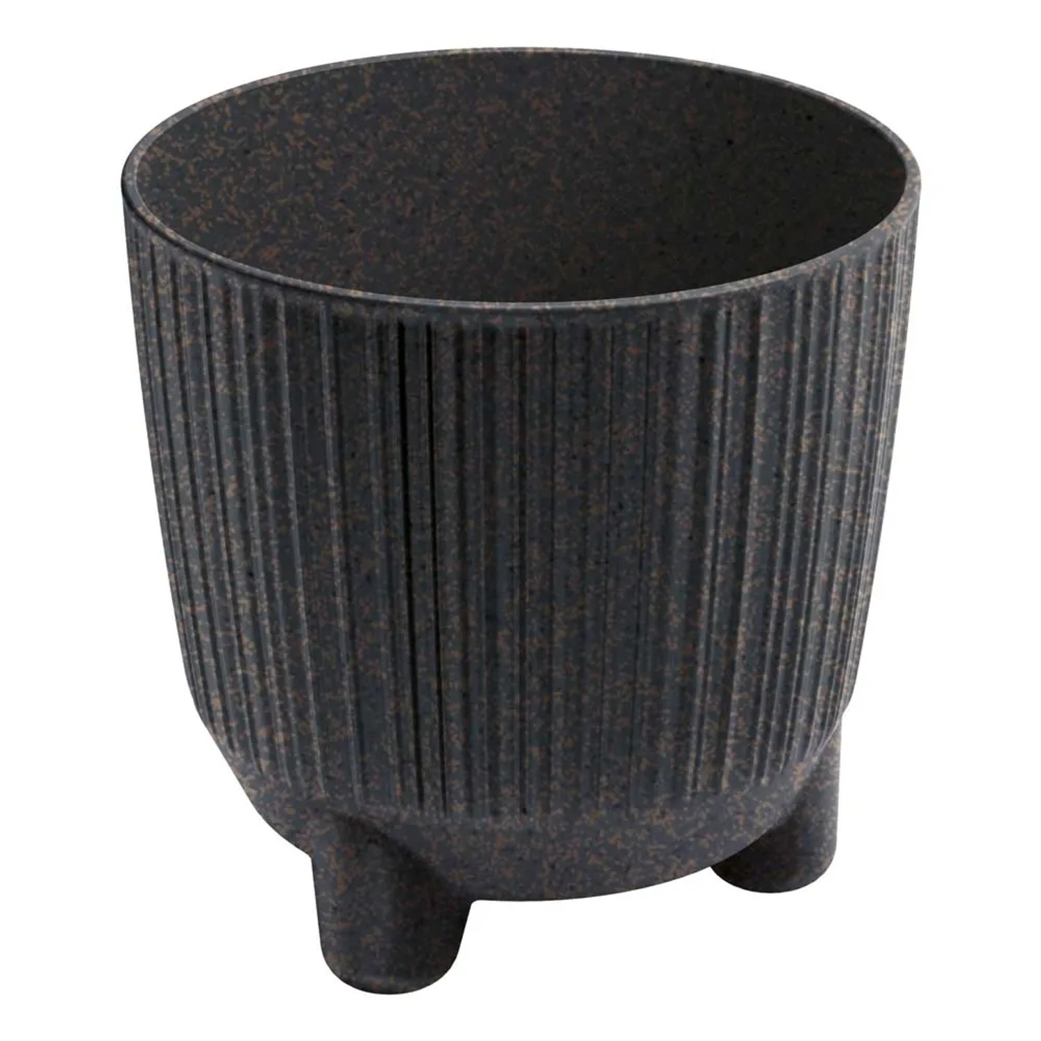 Prosperplast Doniczka Ryfo N Wood antracyt - 11 cm