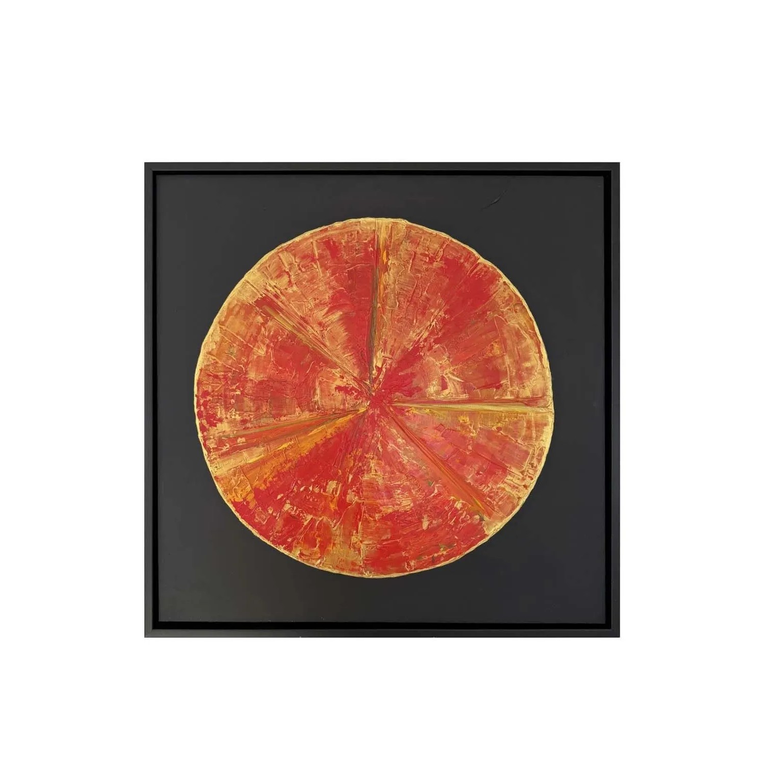 Frames Factory Obraz ELKA koło w złotej ramce 53 x 53 cm