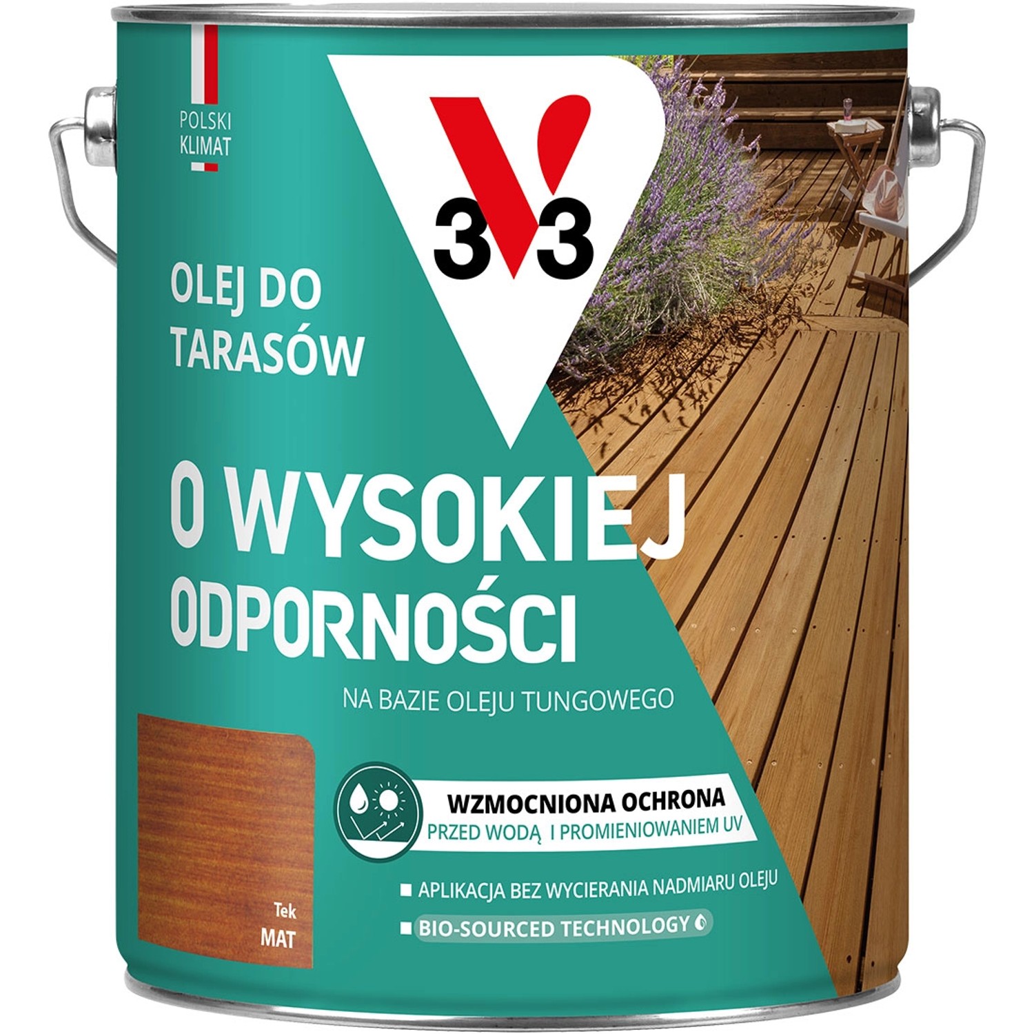 V33 Olej do tarasów tek 4,5L