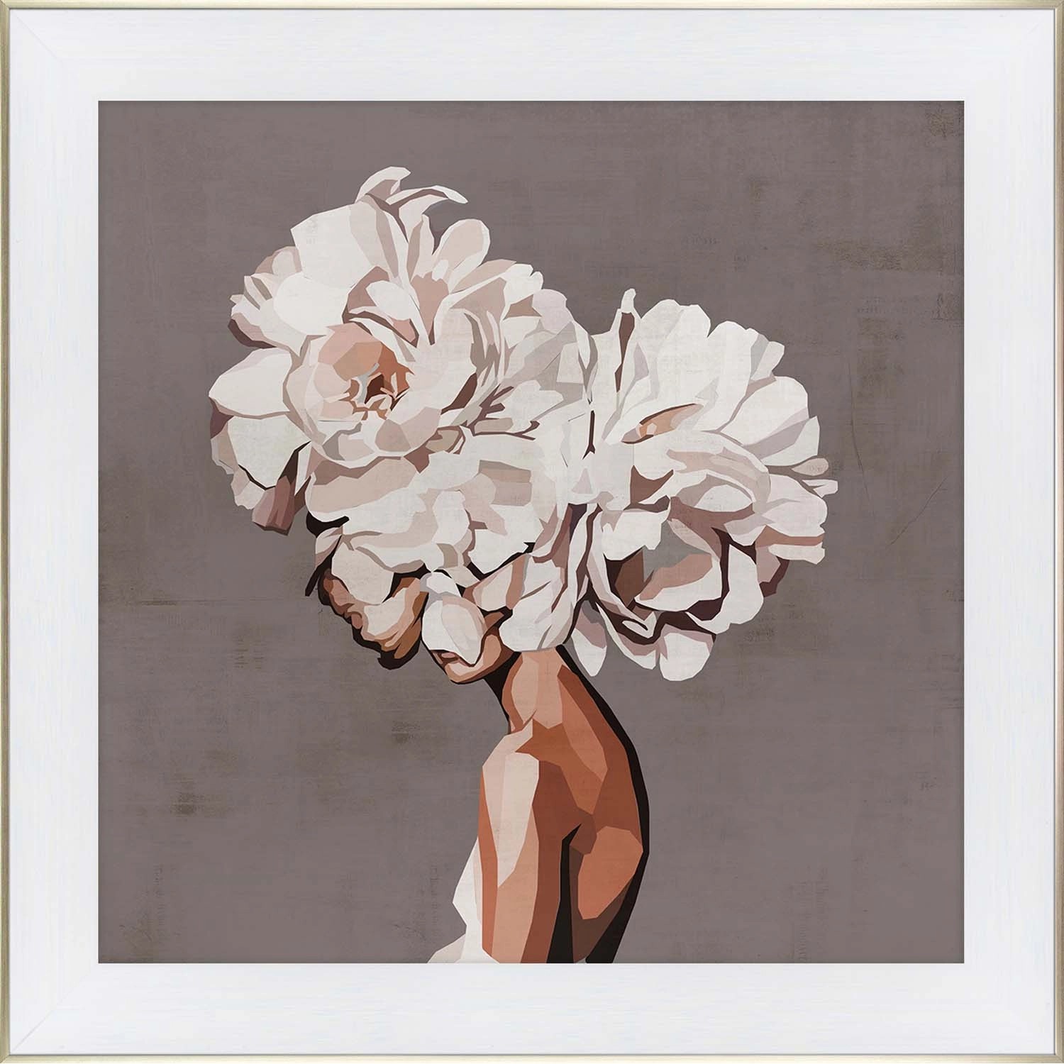 ARS LONGA Obraz WOMAN WITH FLOWERS 84 x 84 cm