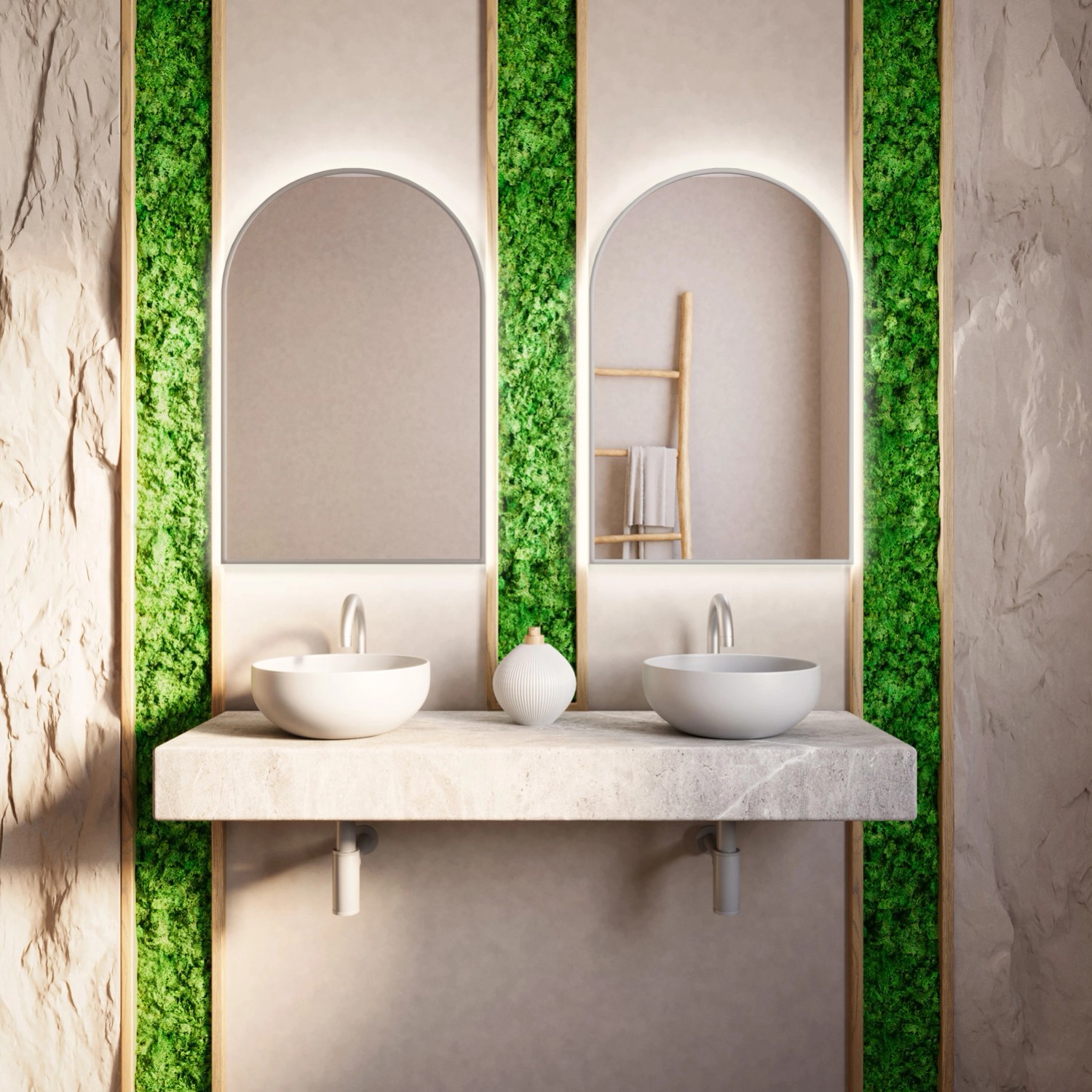 Lustro LED Pastille CutSrebrne Zimne 90x60