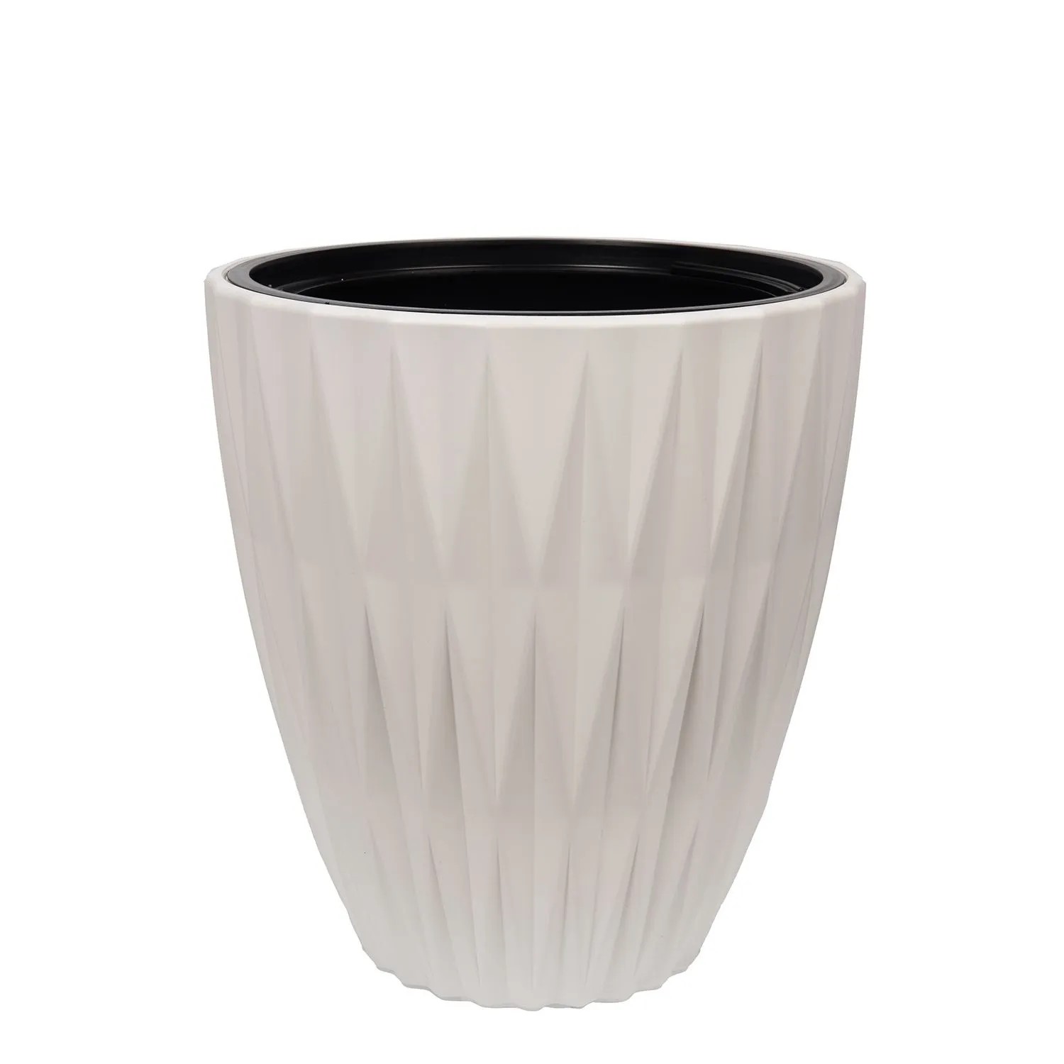 Doniczka z wkładem Caro biała - 25 cm