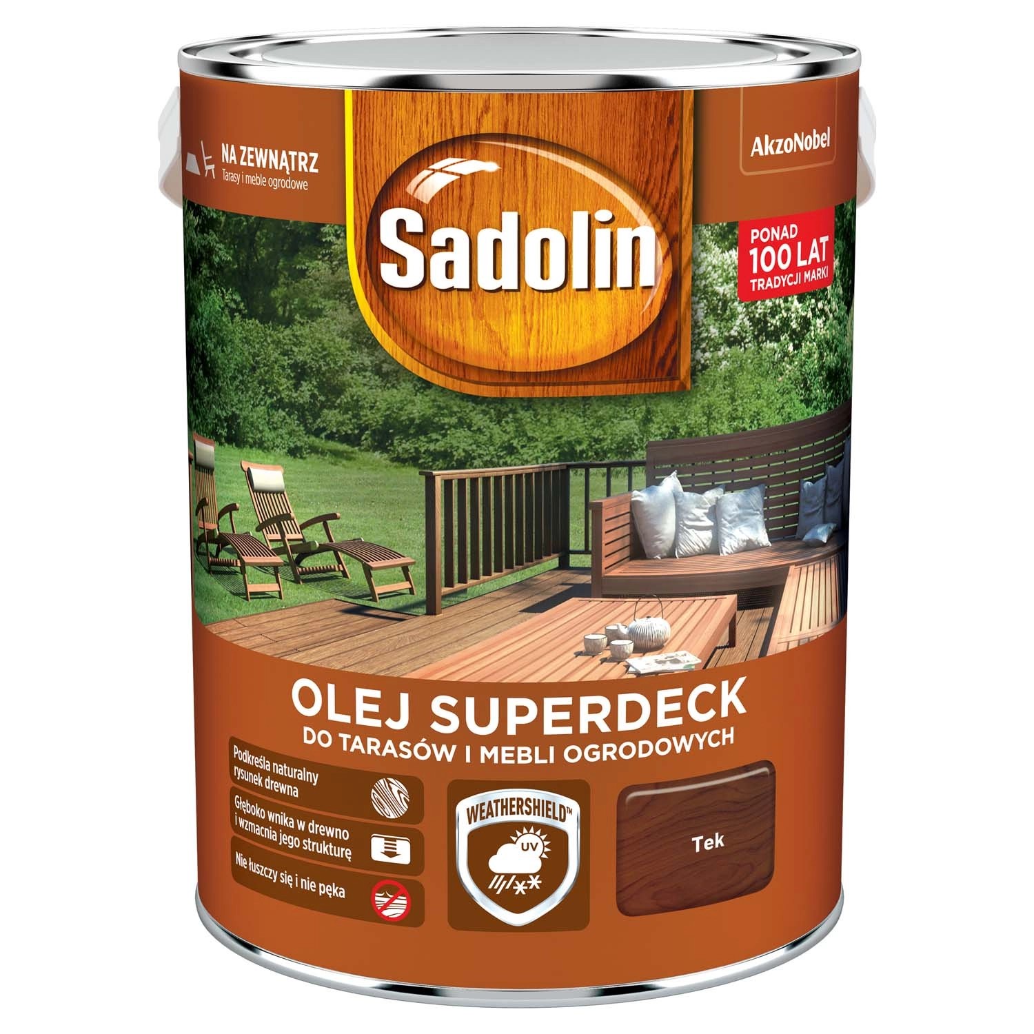 Sadolin Olej Superdeck do tarasów i mebli ogrodowych tek 5L