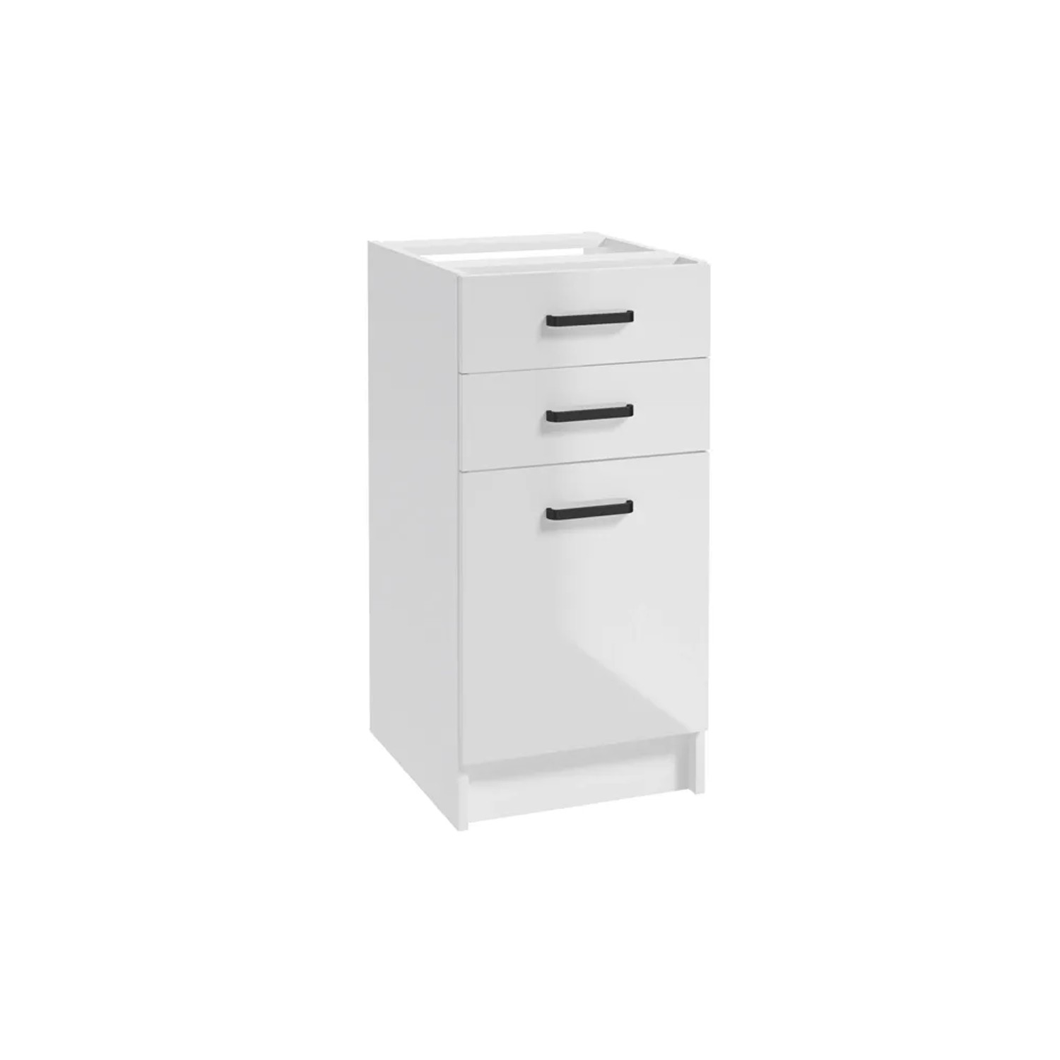 Defra Szafka kuchenna dolna NAPOLI biel/czarny 40 cm