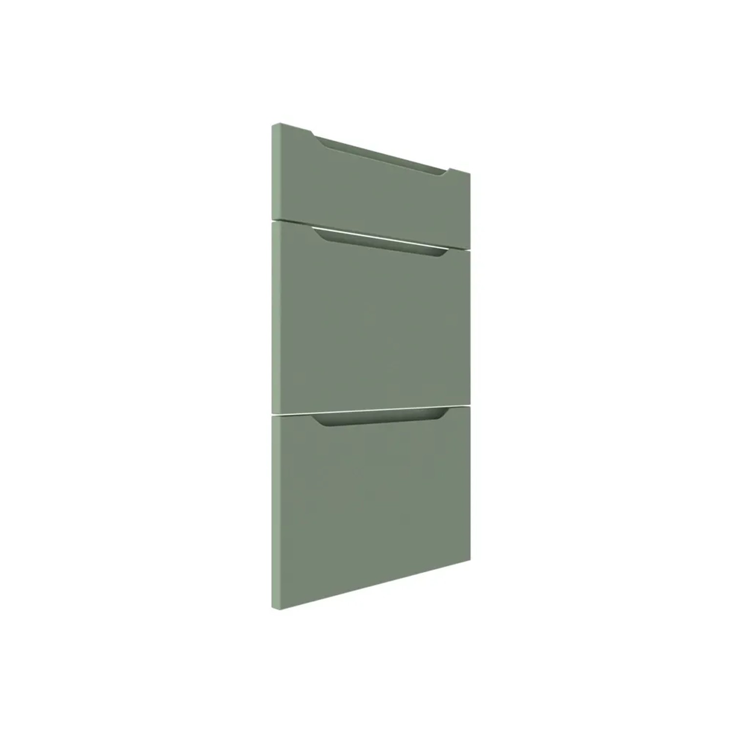 Trzy fronty do szafki z szufladami Salerno 40 cm oliwka mat