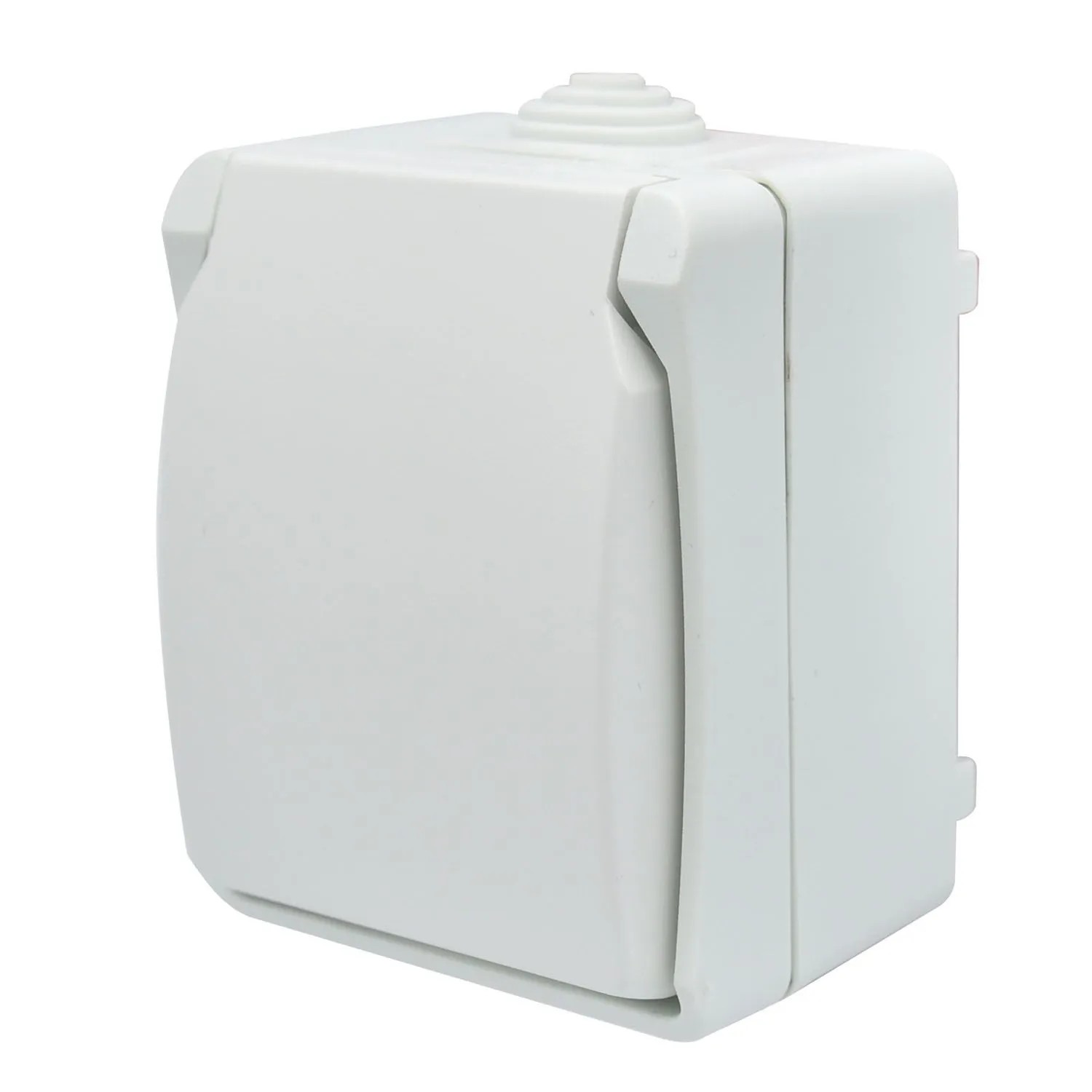 Düwi Gniazdo Aqua Plus pojedyncze z klapką 2P+Z białe IP54