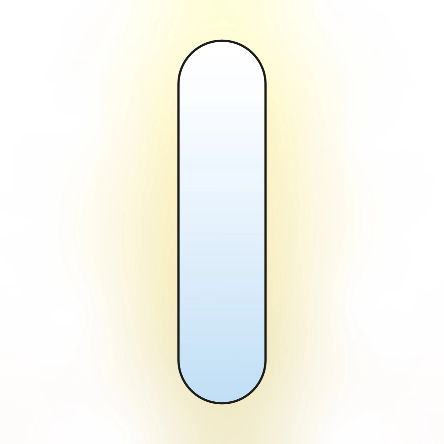 Lustro LED Pastille Czarne Neutralne 100x50