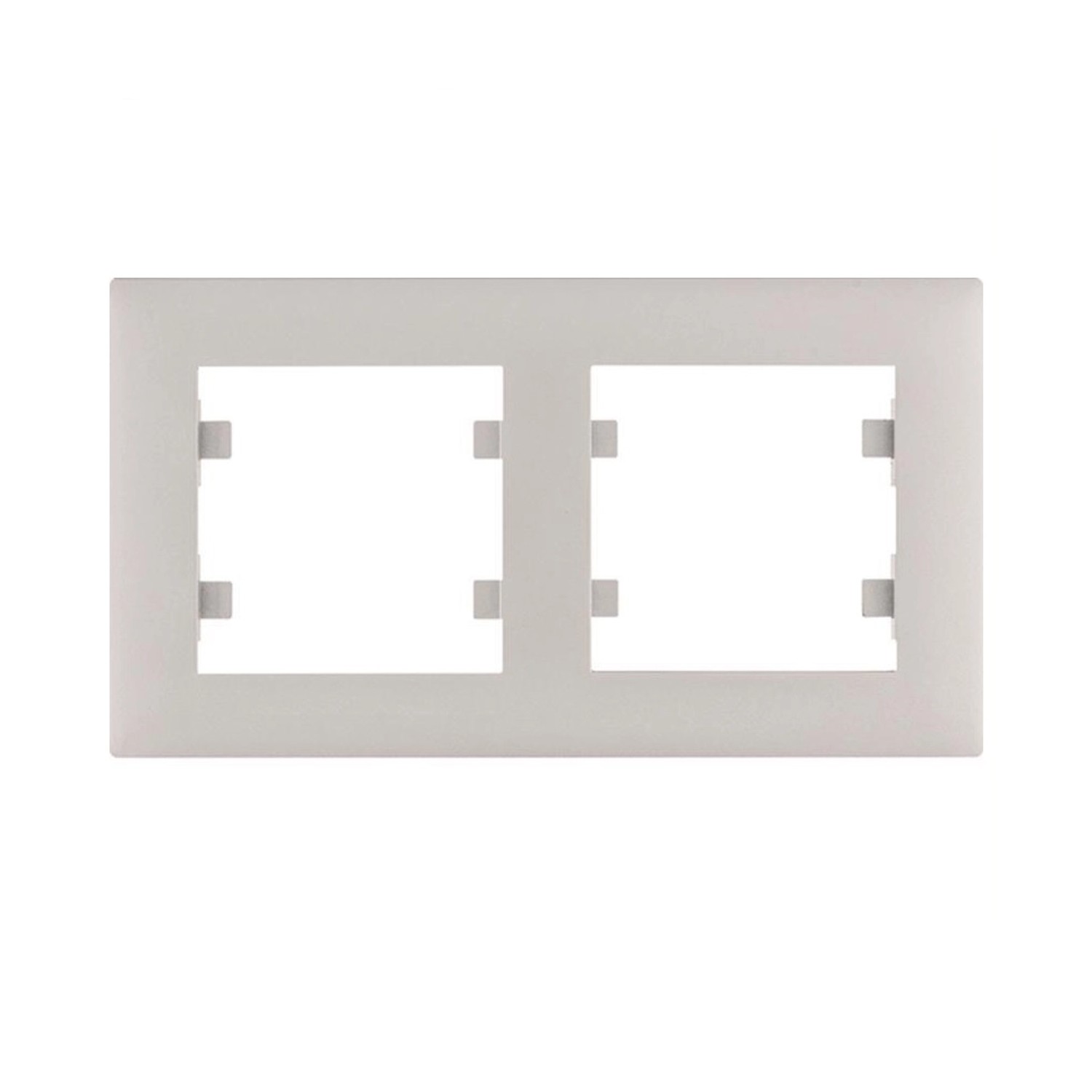 Ramka Lumina 2-krotna pozioma srebrna