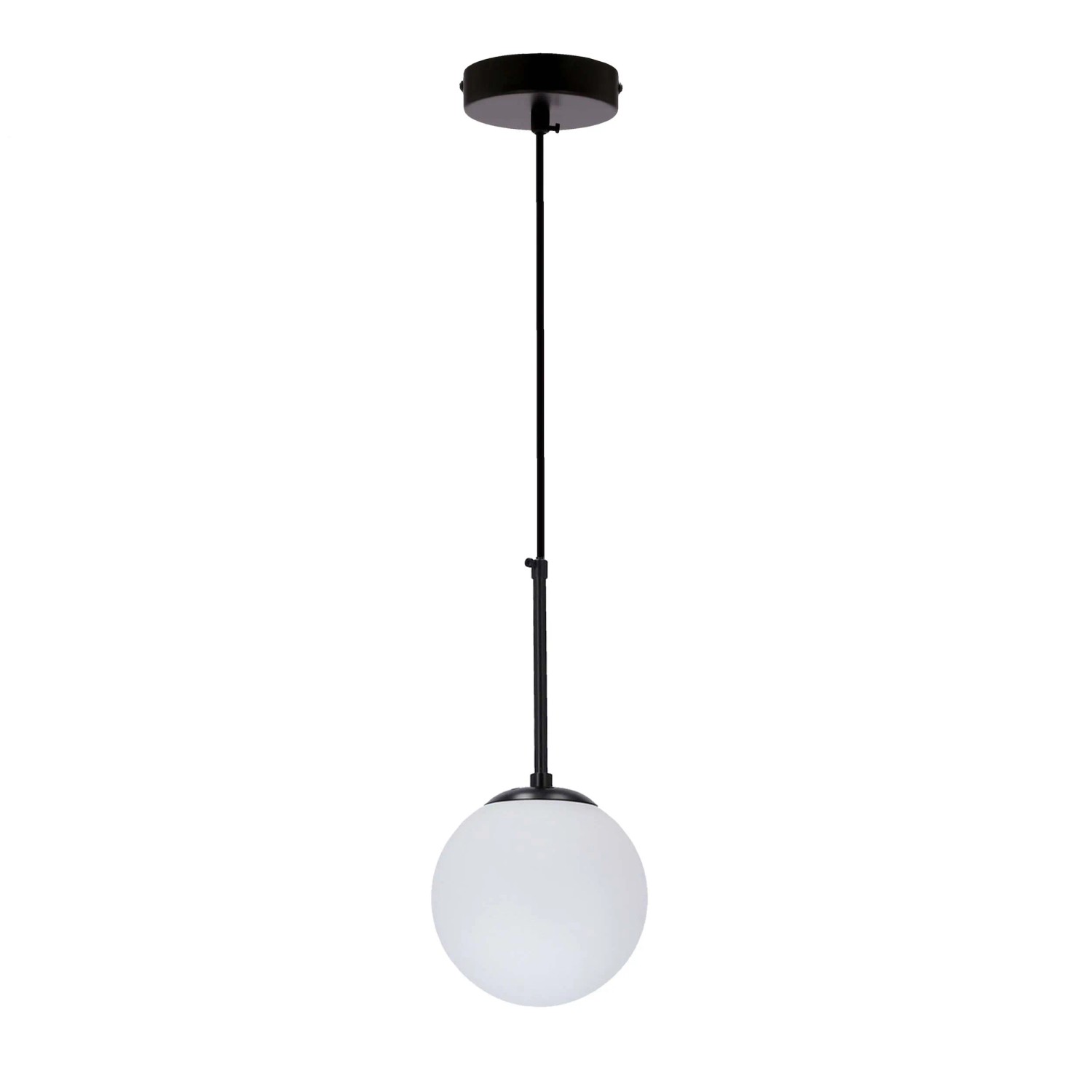 Candellux Lampa wisząca EMOP 1xE27 40W czarna z białym kloszem