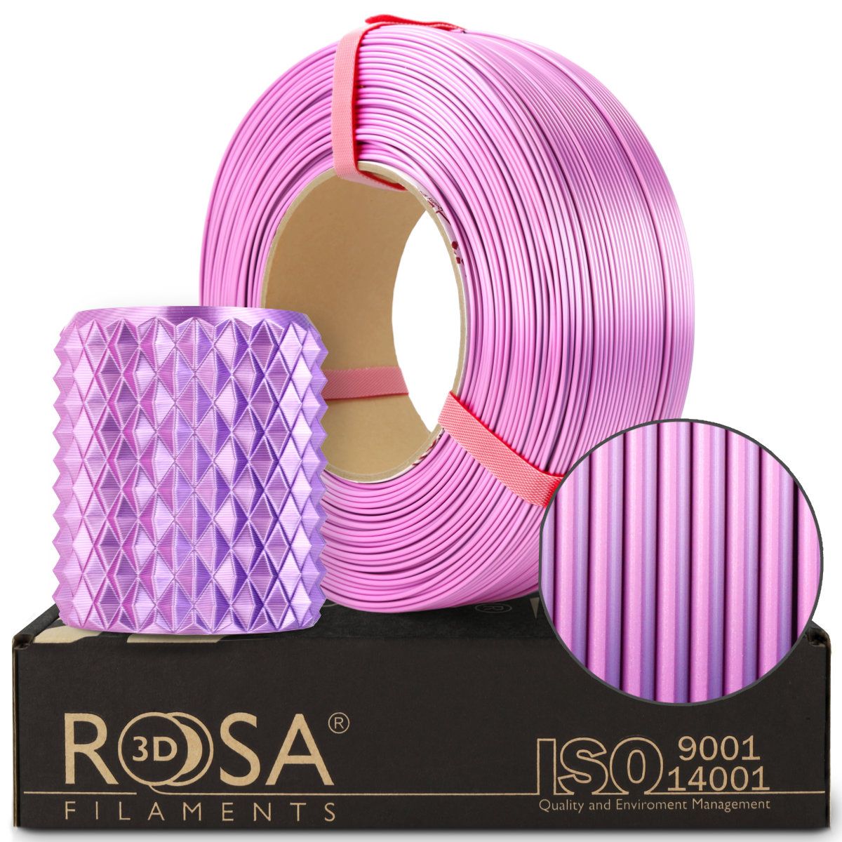 Filament 3D ReFill PLA Magic Silk Pink Dynamic