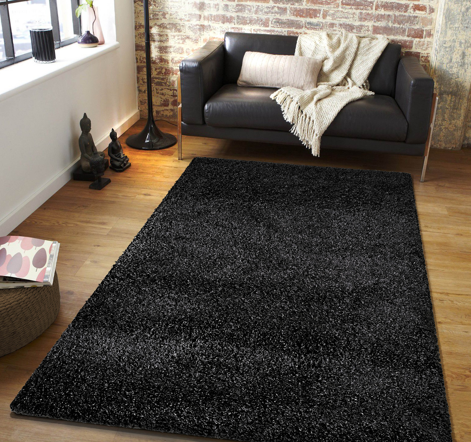 Dywan nowoczesny mięciutki Santo - typu Shaggy - antracytowy