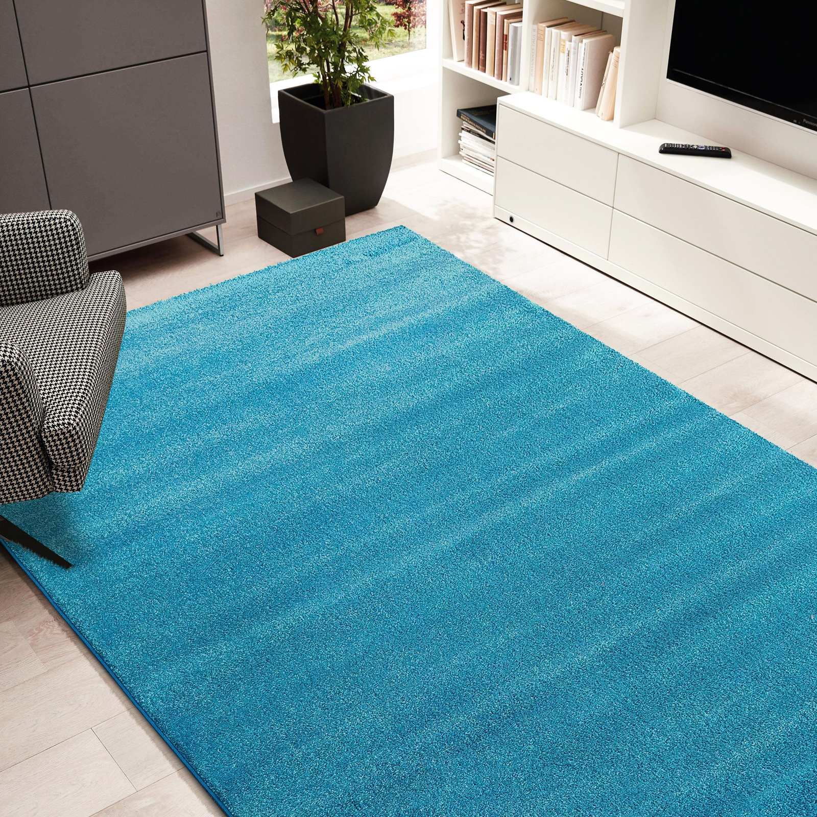 Dywan Premium jednolity - niebieski (N)