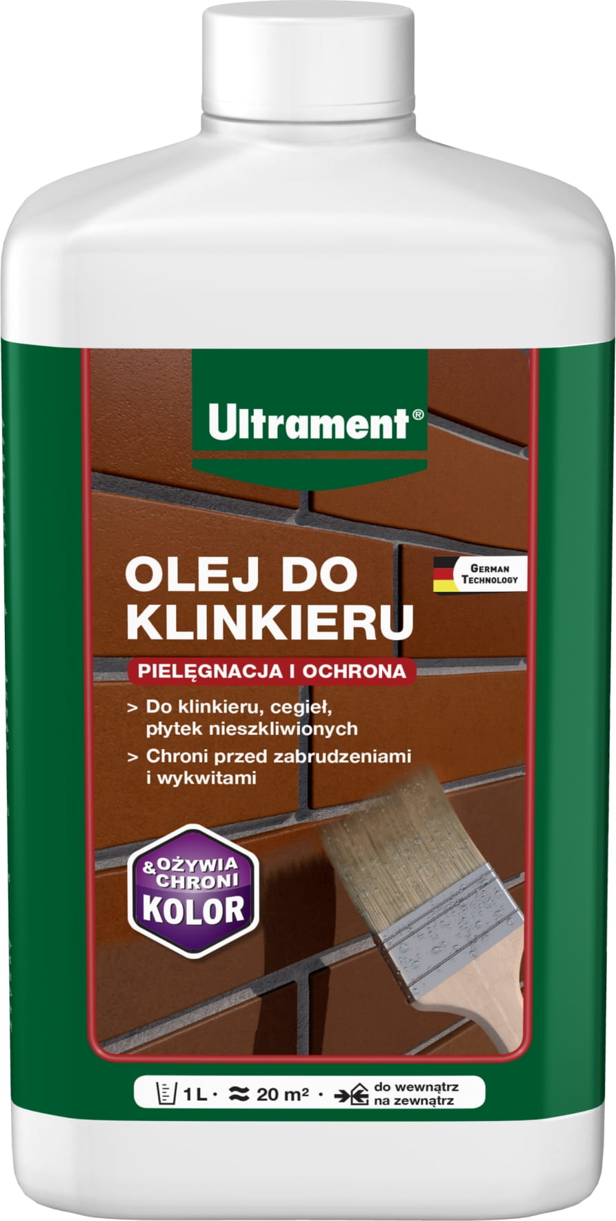 ULTRAMENT OLEJ DO KLINKIERU, CEGŁY, DACHÓWKI 1L