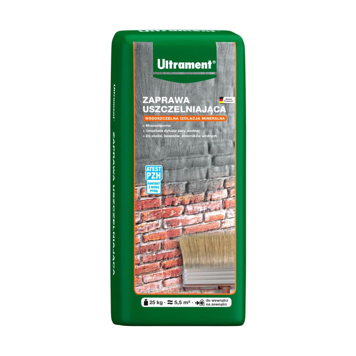ULTRAMENT ZAPRAWA USZCZELNIAJĄCA IZOLUJĄCA 25KG IZOLACJA MURÓW I BETONU