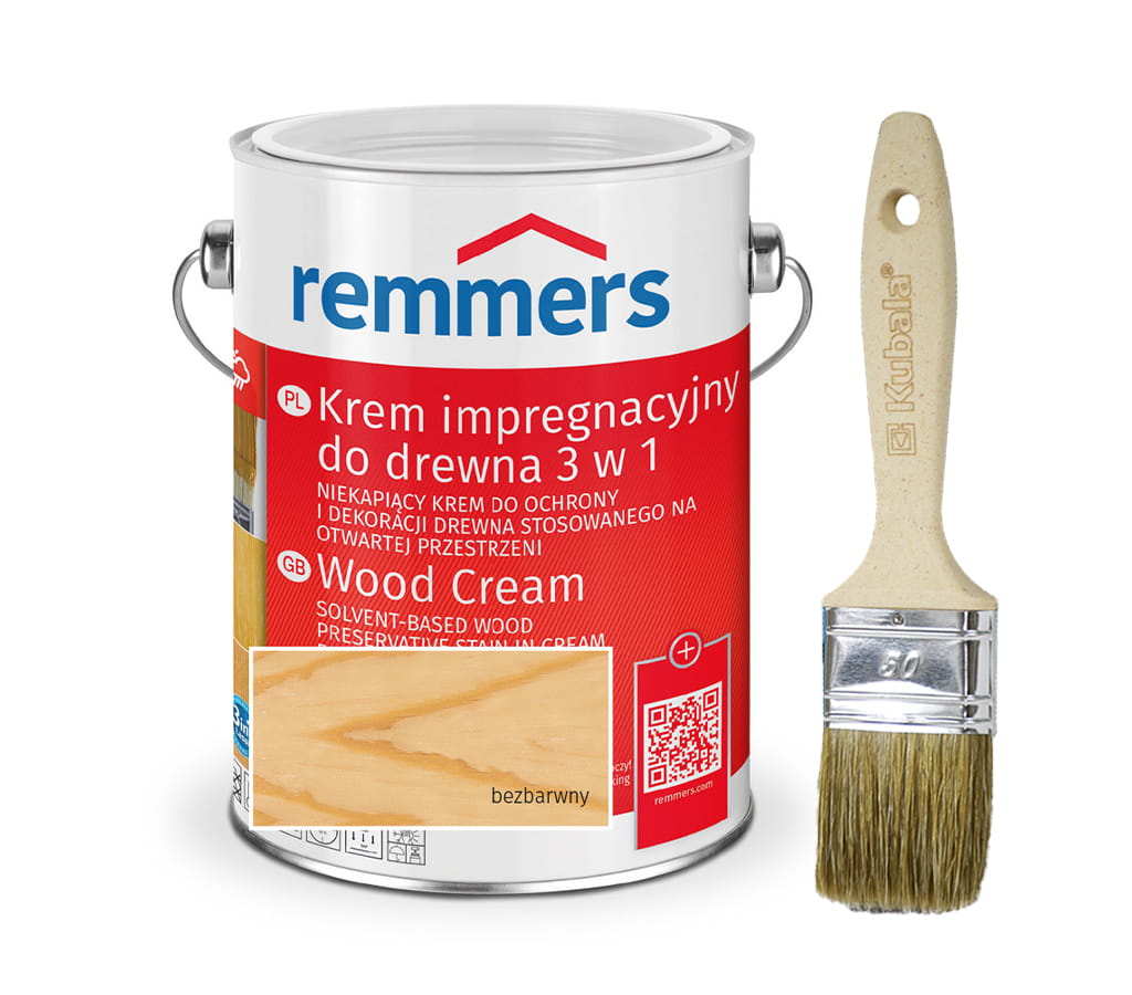 REMMERS HOLZSCHUTZ-CREME DO DREWNA BEZBARWNY 2,5L