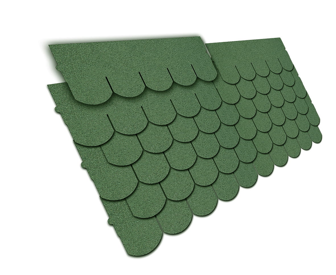 NEXLER GONT BITUMICZNY KARPIÓWKA ZIELONY (3,84M2/PACZKA)