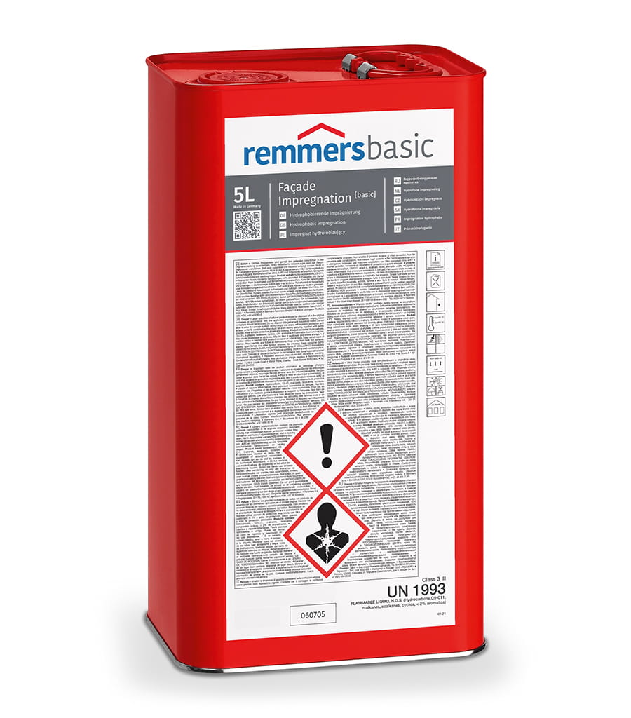 REMMERS FACADE IMPREGNATION BASIC IMPREGNAT DO CEGŁY, BETONU BEZBARWNY 5L
