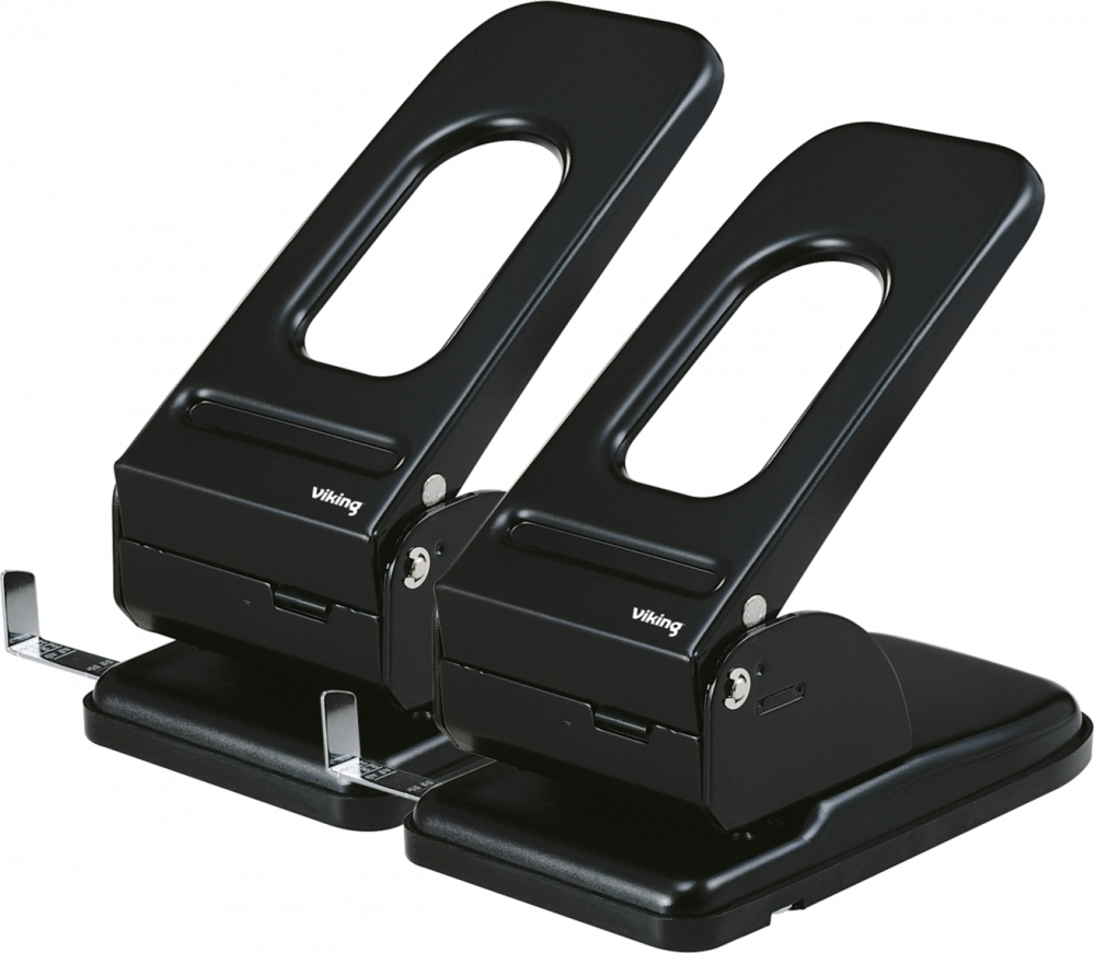 2x Dziurkacz Viking, do 65 kartek, czarny