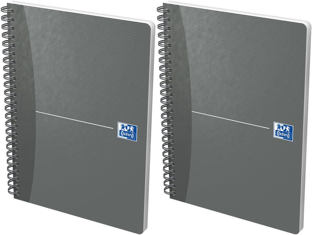 2x Kołonotatnik Oxford Essentials, A5, w linie, 90 kartek, okładka kartonowa, mix wzorów