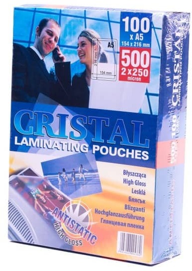 Folia do laminowania Argo, 154x216mm, A5, 2x250μm, antystatyczna, 100 sztuk