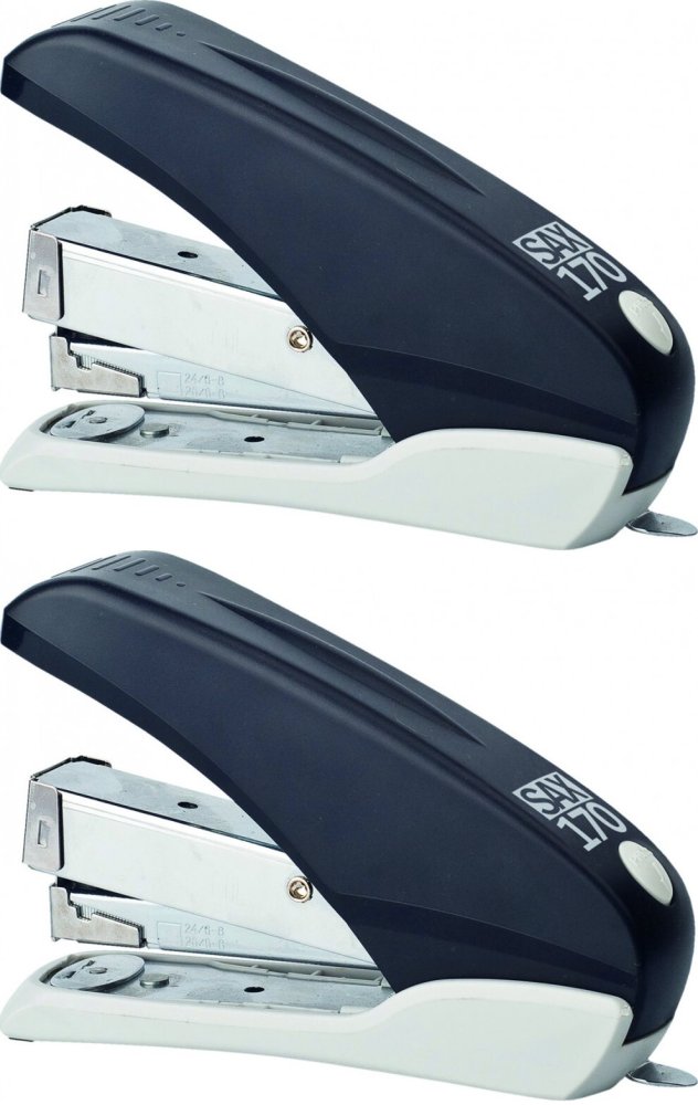 2x Zszywacz Sax 170, do 40 kartek, z rozszywaczem, czarny