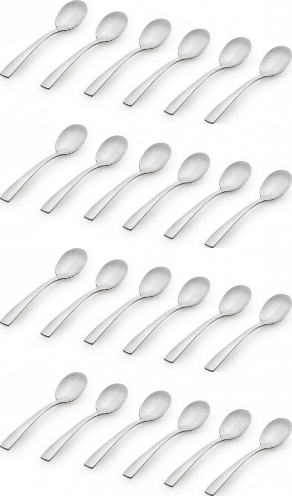 4x Łyżeczki do herbaty Altom Design Future, 6 sztuk, w pudełku flok, srebrny