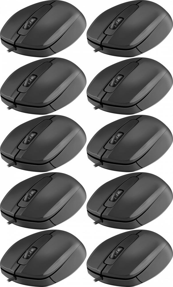 10x Mysz przewodowa Defender Alpha MB-507, cicha bezklikowa, 1000dpi, optyczna, czarny