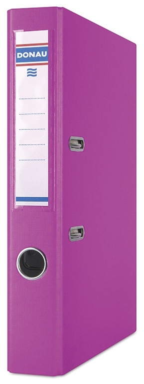 Segregator A4 Donau Master, szerokość grzbietu 50mm, do 350 kartek, różowy