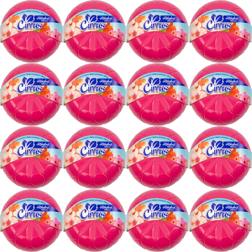 16x Odświeżacz powietrza Cirrus kwiat, hibiskus, żel, 150g