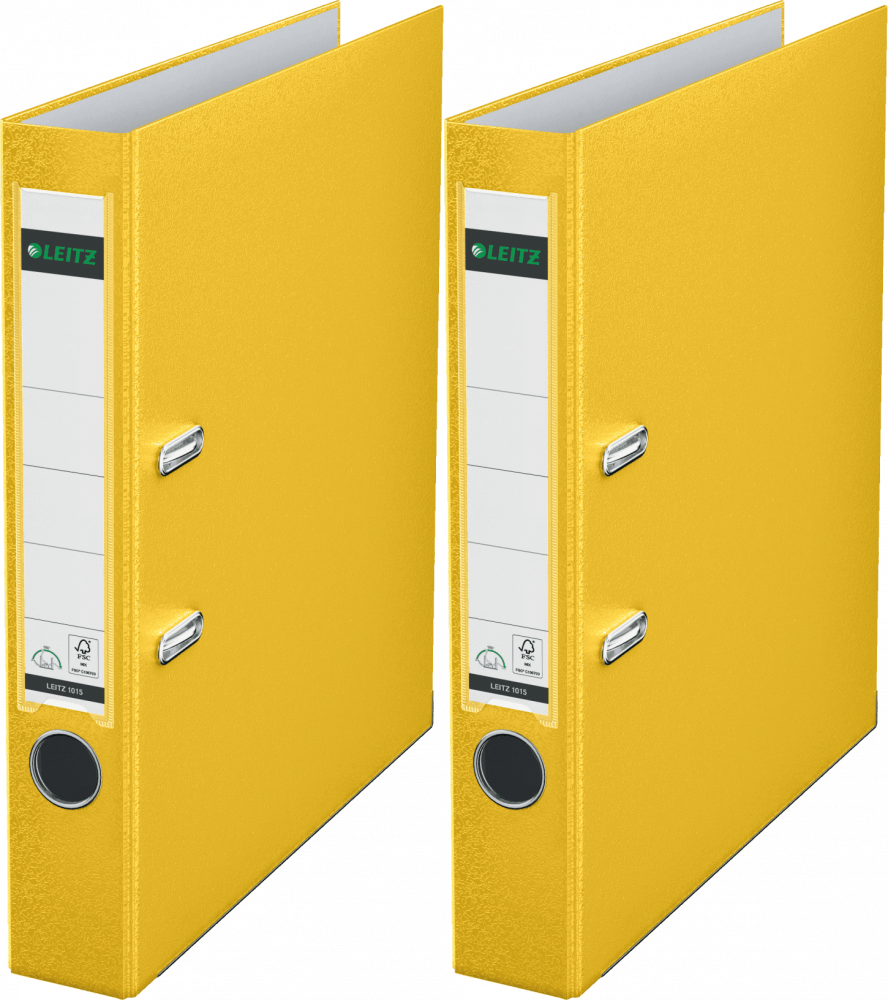 2x Segregator A4 Leitz 180°, 50mm, do 350 kartek, żółty