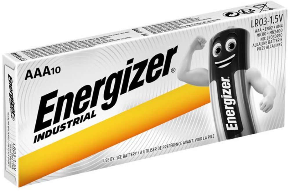 Bateria alkaliczna Energizer Industrial, AAA, 1.5V, LR03, 10 sztuk