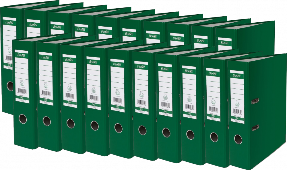 20x Segregator A4 Bantex XXL, 80mm, do 600 kartek zielony