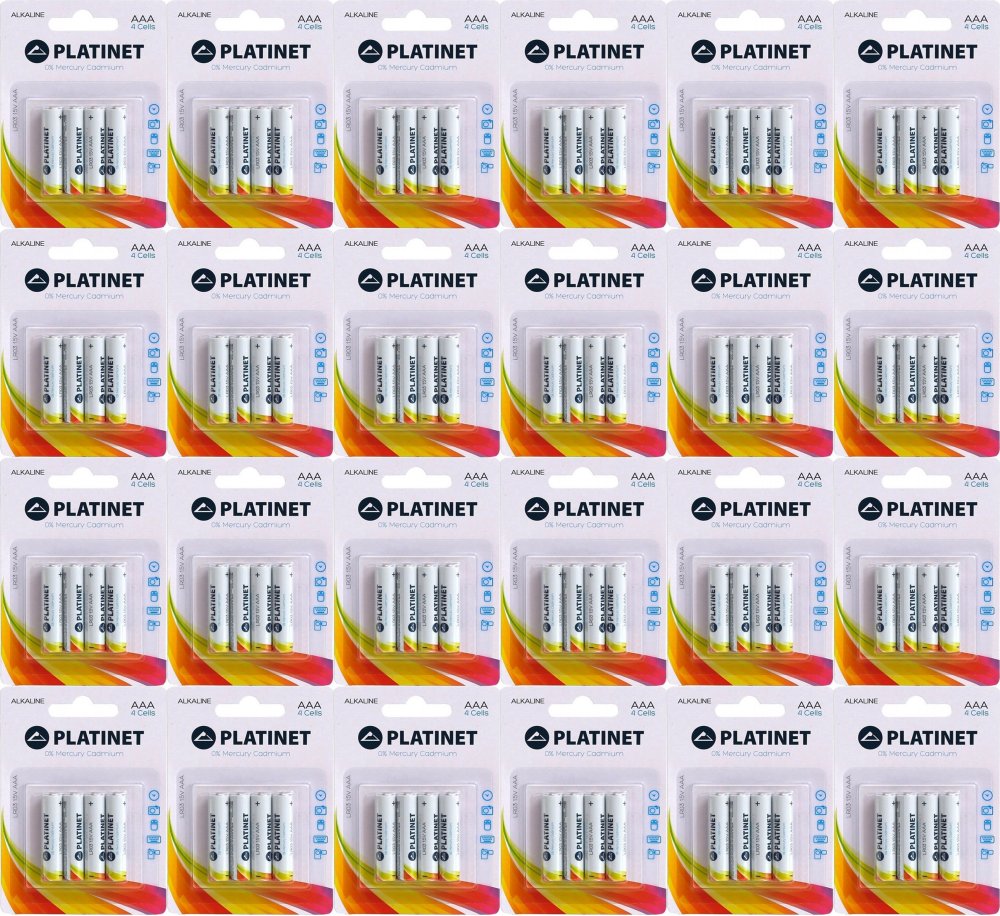 24x Bateria alkaliczna Platinet, AAA, 4 sztuki