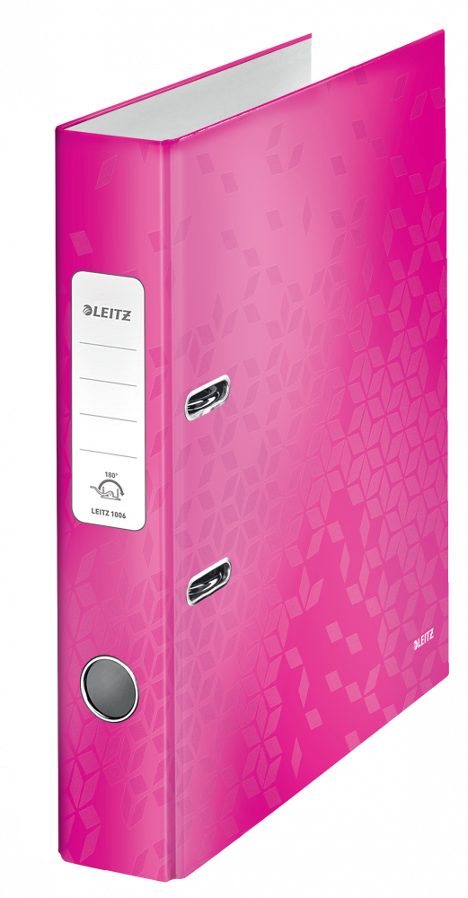 Segregator A4 Leitz Wow 180°, 50mm, do 350 kartek różowy