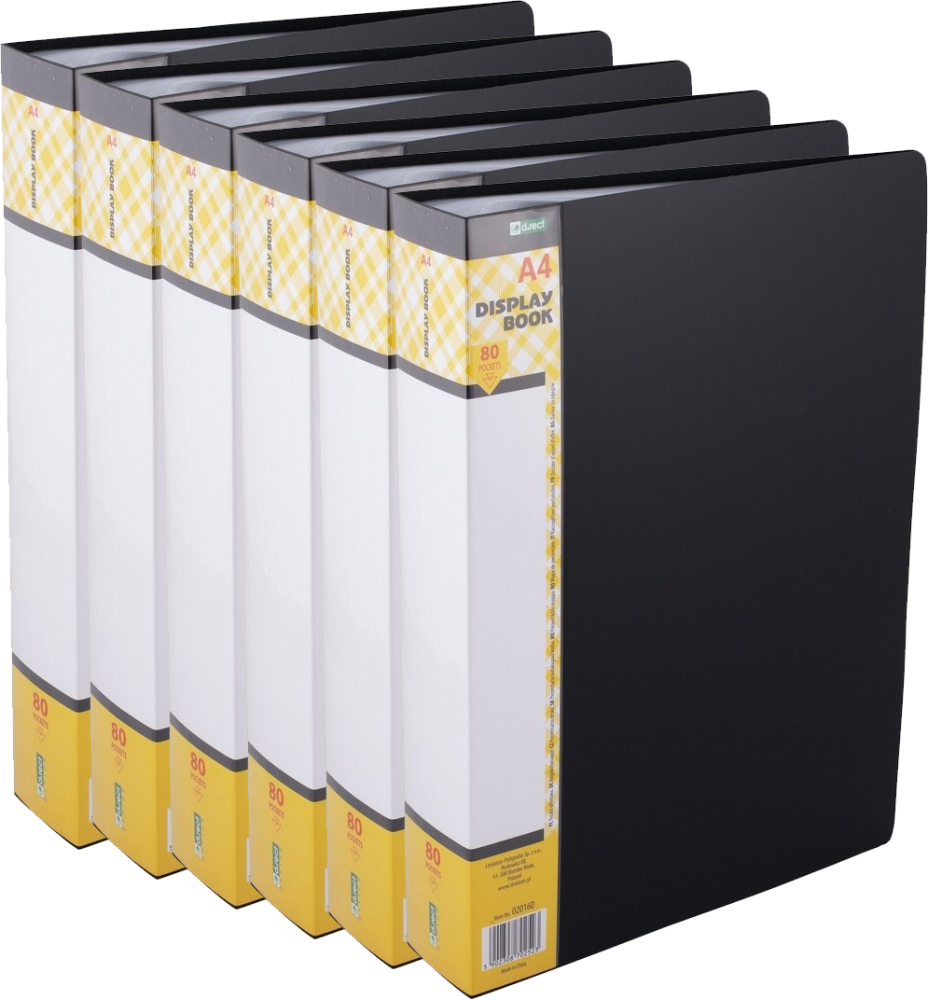 6x Album ofertowy D.Rect, A4, 80 koszulek, czarny